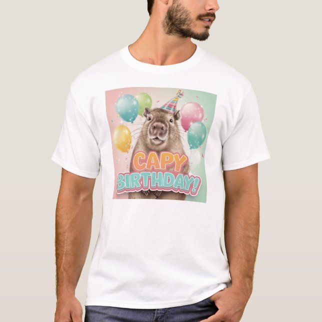 Camiseta Feliz aniversário Capy! (Frente)