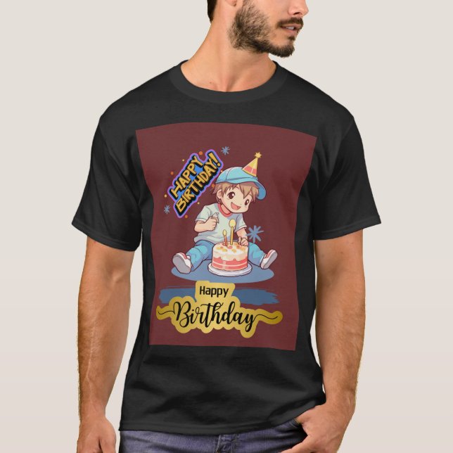 Camiseta Feliz Aniversário - Celebre em Estilo com (Frente)