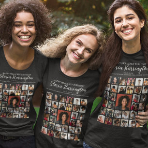 Camiseta Feliz Aniversário Celestial Memorial de Tributo