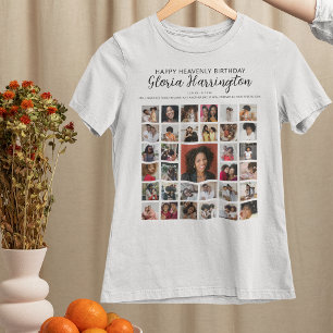 Camiseta Feliz Aniversário Celestial Memorial de Tributo