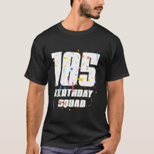 Camiseta Feliz aniversário de 105 anos, esquadra feliz de 1