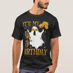 Camiseta Feliz aniversário de 10 anos no Halloween, diverti