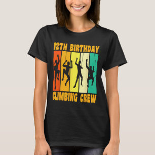 Camiseta Feliz aniversário de 12 anos para escalador de 12