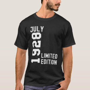 Camiseta Feliz aniversário de 1928 julho