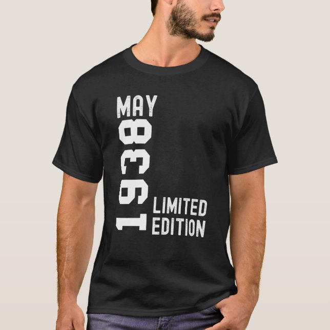 Camiseta Feliz aniversário de 1938 (Frente)