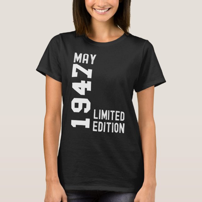 Camiseta Feliz aniversário de 1947 (Frente)