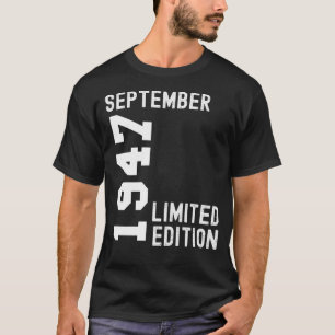 Camiseta Feliz aniversário de 1947 de setembro