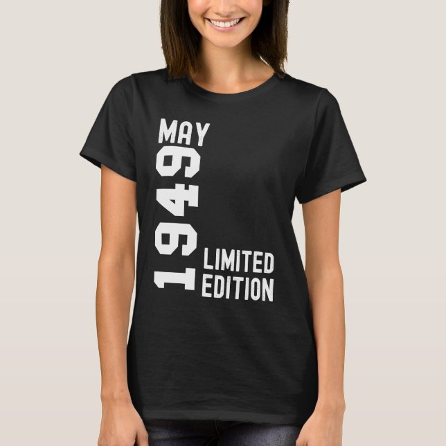 Camiseta Feliz aniversário de 1949 (Frente)