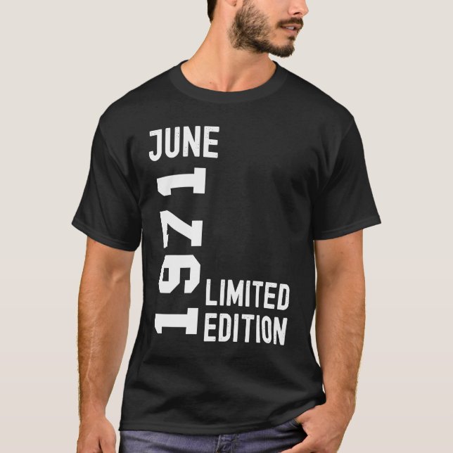 Camiseta Feliz aniversário de 1971 (Frente)