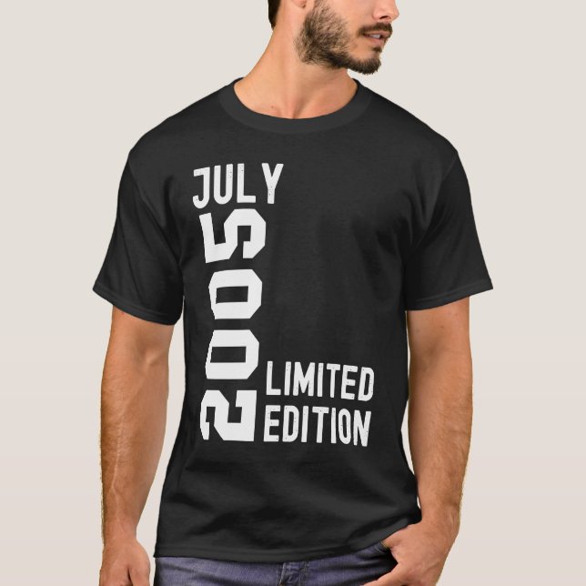 Camiseta Feliz aniversário de 2005 julho (Frente)