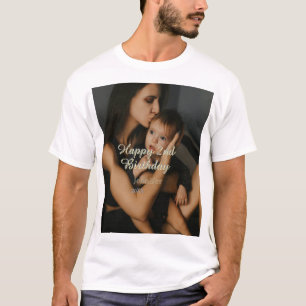 Camiseta Feliz aniversário de 2 anos crianças bebê mãe amar