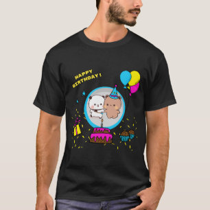 Camiseta Feliz Aniversário De Bubu Panda A Dudu Bearâ , ⎪