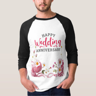 Camiseta Feliz aniversário de casamento