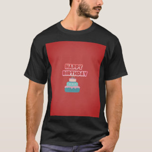 Camiseta Feliz aniversário de design