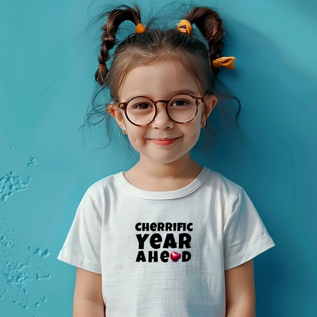 Camiseta Feliz aniversário de slogan de cereja (Criador carregado)