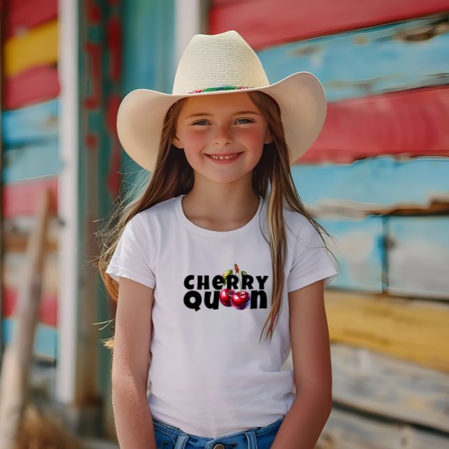 Camiseta Feliz aniversário de slogan de cereja (Criador carregado)