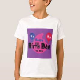 Camiseta Feliz Aniversário – Design de Festa de Celebração