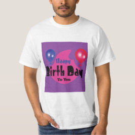 Camiseta Feliz Aniversário – Design de Festa de Celebração