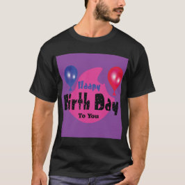 Camiseta Feliz Aniversário – Design de Festa de Celebração
