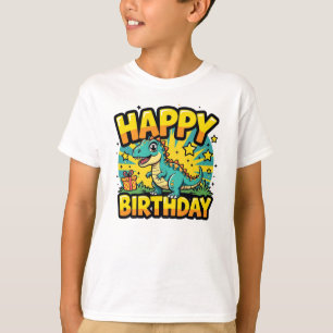 Camiseta Feliz aniversário Dinossauro