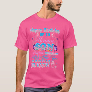 Camiseta Feliz Aniversário Do Céu Para O Meu Filho, Mi