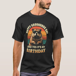 Camiseta Feliz Aniversário do Dia da Marmota Marmota Legal