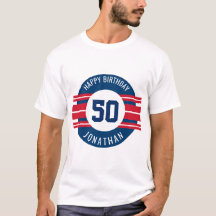 Feliz Aniversário do Esporte Jersey Stripes Nome e