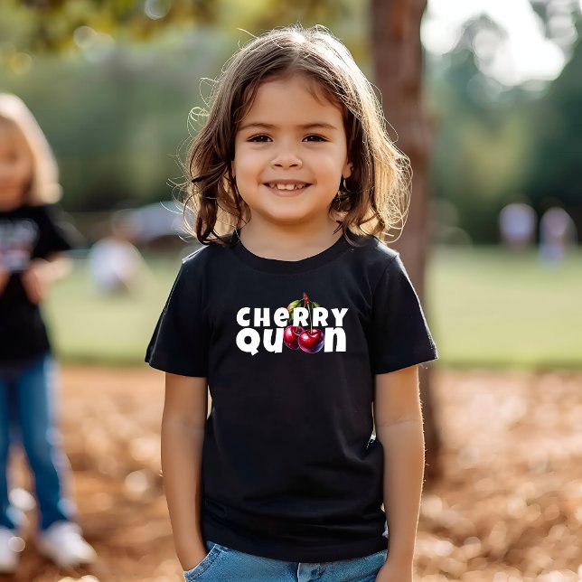 Camiseta Feliz aniversário do slogan da cereja vermelha (Criador carregado)