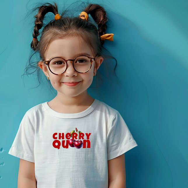 Camiseta Feliz aniversário do slogan da cereja vermelha (Criador carregado)