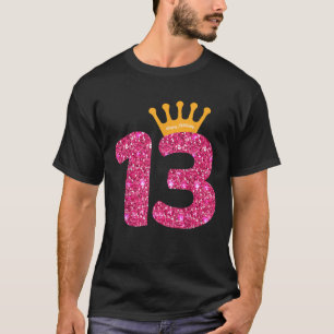 Camiseta Feliz aniversário Festa de 13 de Meninas de 13 Ano