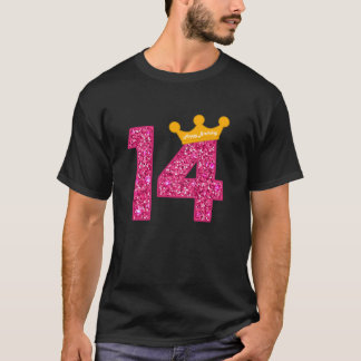 Camiseta Feliz aniversário Festa de 14 de Meninas de 14 Ano