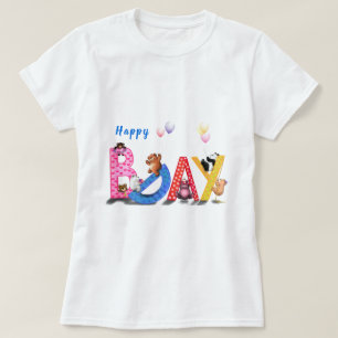 Camiseta Feliz Aniversário - Festa de Ursos Bebês Divers