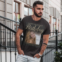 Feliz Aniversário Foto Memorial T-Shirt
