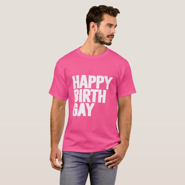 Camiseta Feliz Aniversário Gay (Frente Completa)