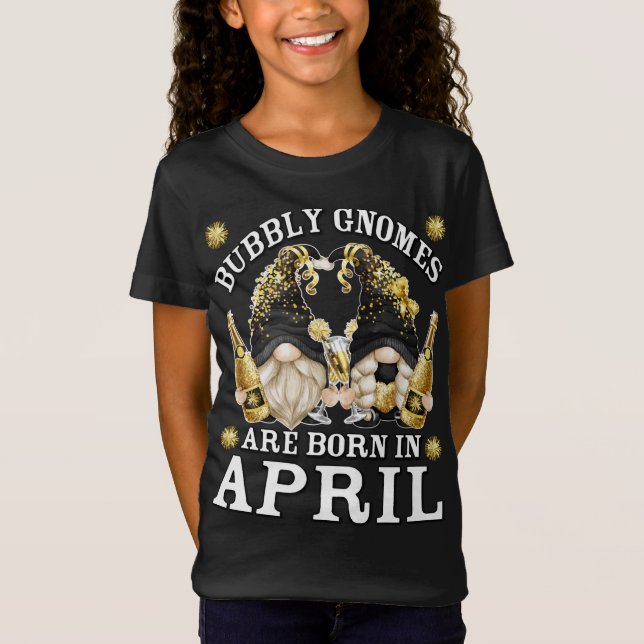 Camiseta Feliz Aniversário Gnomos Para Champanhe Mamãe É Na (Frente)