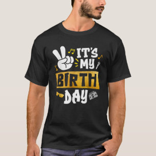 Camiseta Feliz Aniversário Hip Hop Para Menina É Meu Nascim