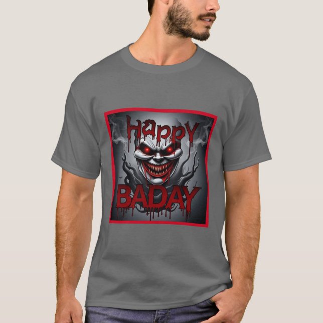Camiseta Feliz aniversário horror Tcamarão (Frente)