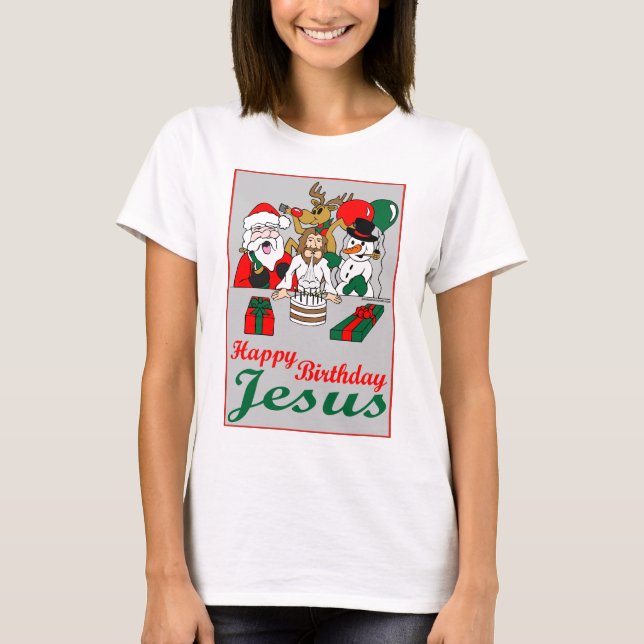 Camiseta Feliz aniversario Jesus (Frente)