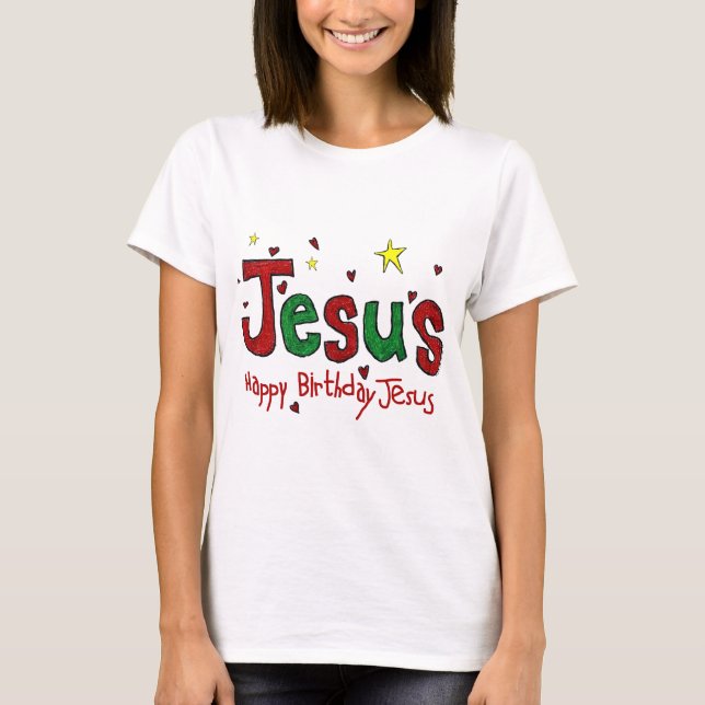 Camiseta Feliz aniversario Jesus (Frente)