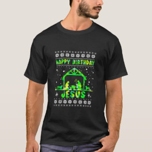 Camiseta Feliz Aniversário Jesus é a razão do parto cristão