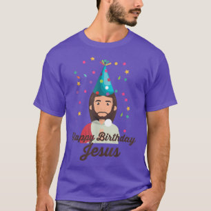 Camiseta Feliz aniversário Jesus Feliz Férias de Natal