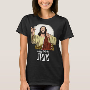 Camiseta Feliz Aniversário Jesus Melhor Roupa de Natal