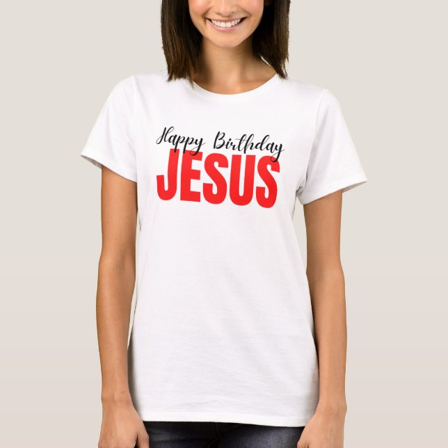 Camiseta Feliz aniversário Jesus Natal (Frente)