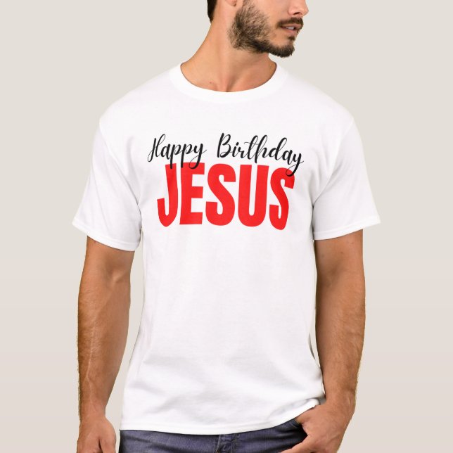 Camiseta Feliz aniversário Jesus Natal (Frente)