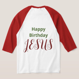 Camiseta Feliz aniversário JESUS Natal clássico moderno