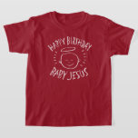 Camiseta Feliz Aniversário Jesus - Natal Religioso<br><div class="desc">Às vezes é bom lembrar o que é celebrado com o "CRISTO". Partilhe o espírito da sua fé com os outros. Encontra este design charmoso em outros produtos - só dá uma olhada na nossa loja.</div>