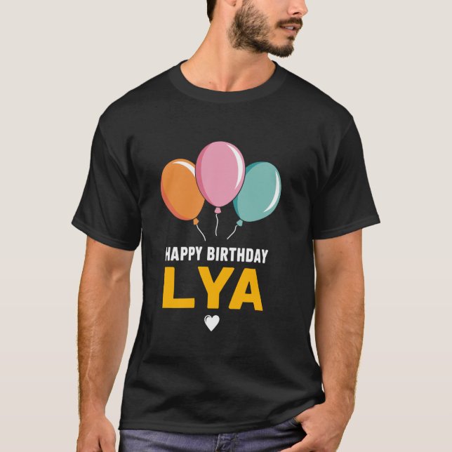 Camiseta Feliz Aniversário Lya (Frente)