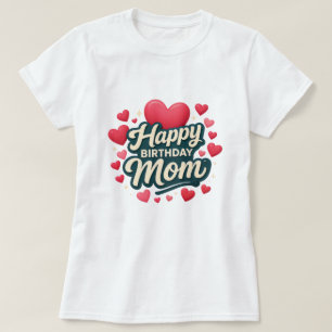 Camiseta Feliz aniversário Mãe