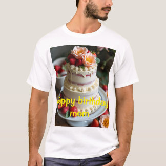 Camiseta Feliz aniversário, mãe T-Shirt design