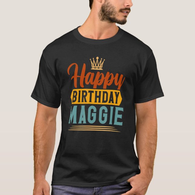 Camiseta Feliz aniversário Maggie (Frente)